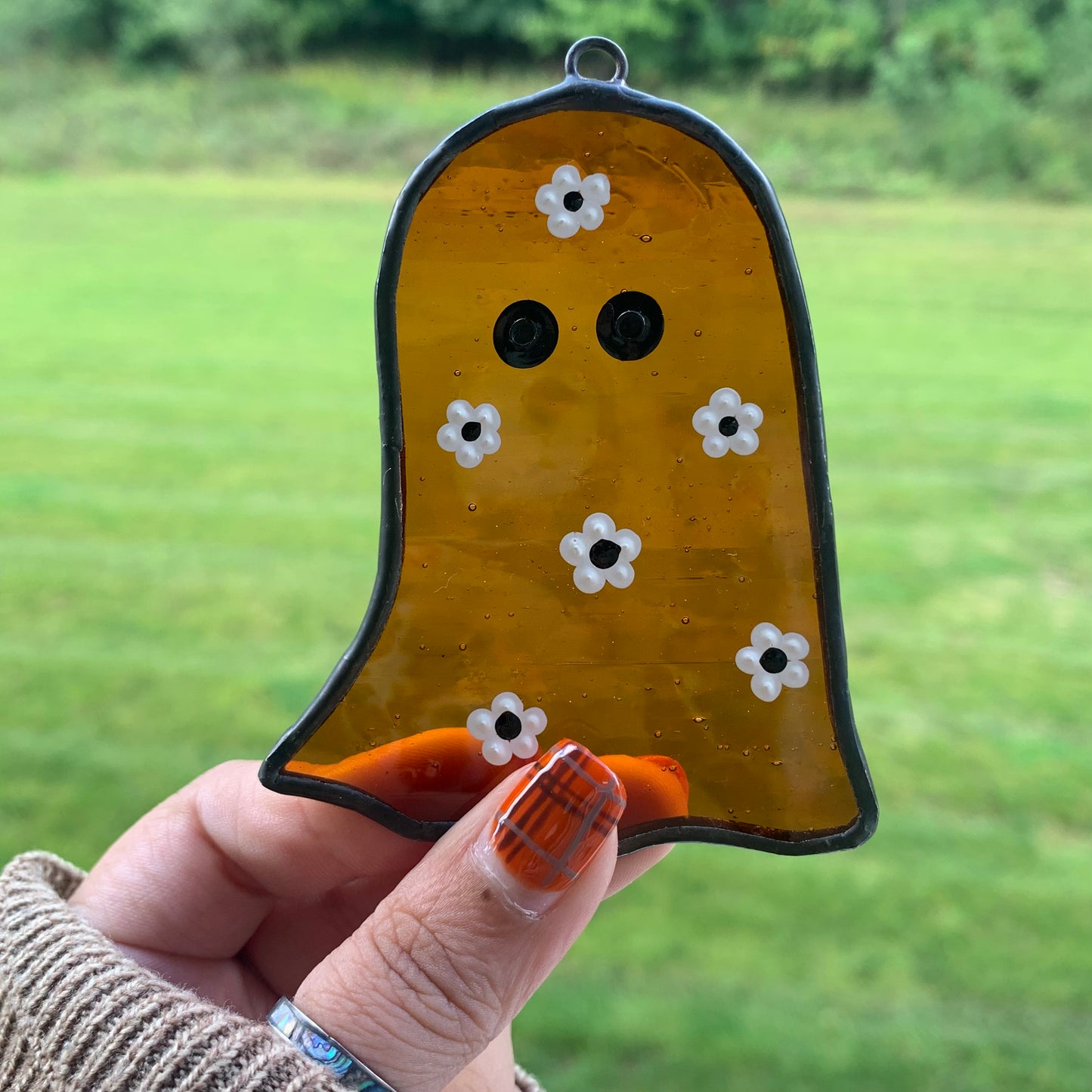 Small stained glass ghosts