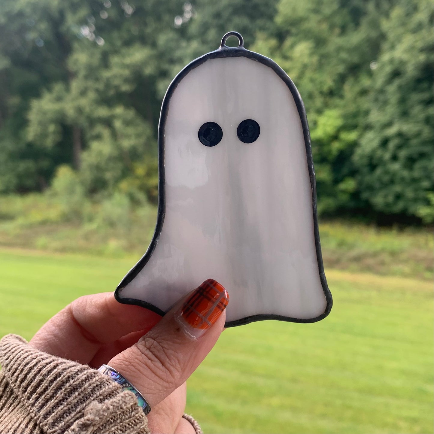 Small stained glass ghosts