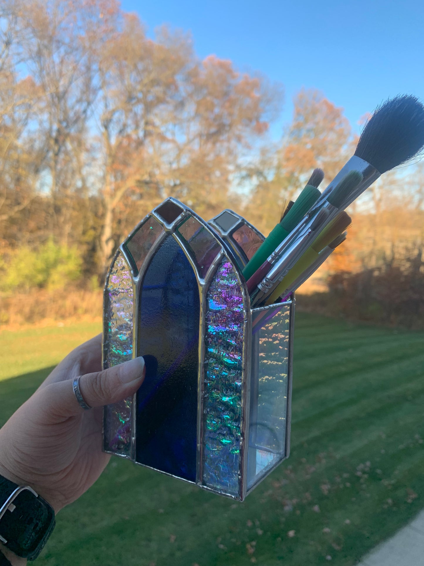 Stained glass Utensils holder