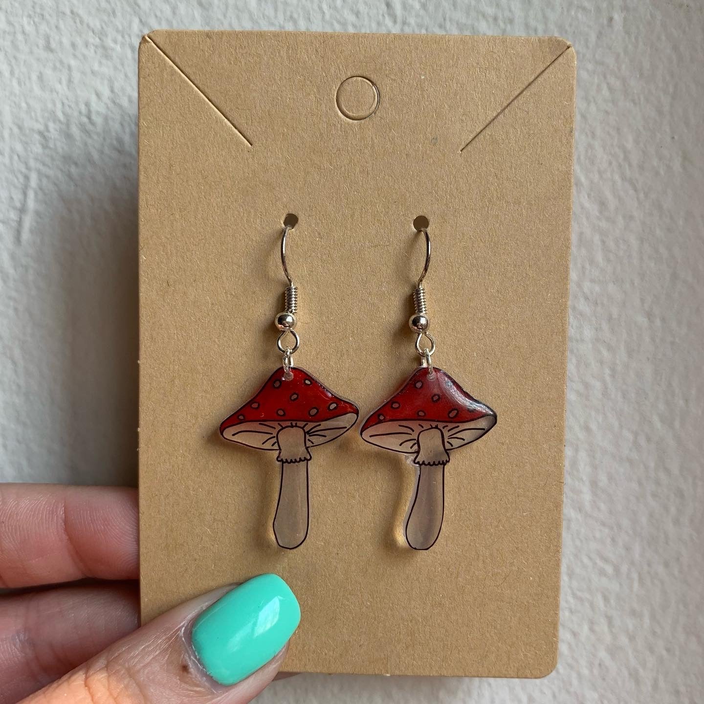 Transparent Mushroom Earrings