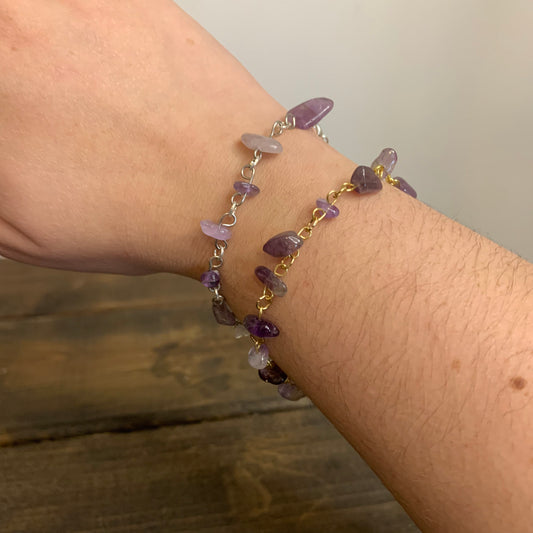 Amethyst Bracelet (Silver/Gold)