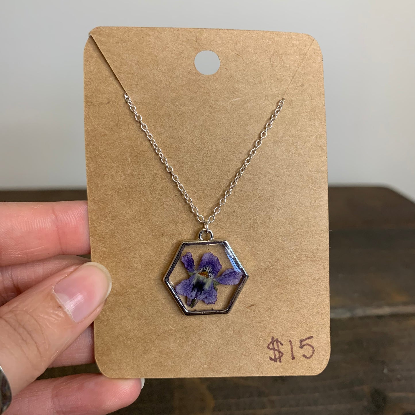 Purple Michigan Wildflower Necklace