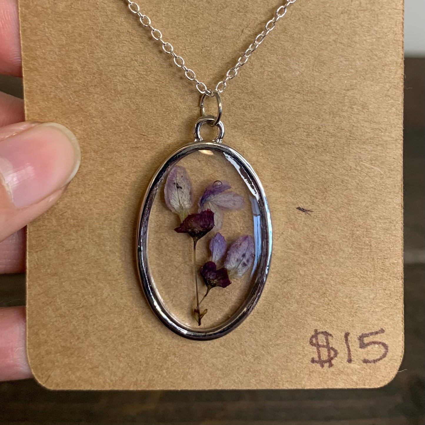 Purple Michigan Wildflower Necklace