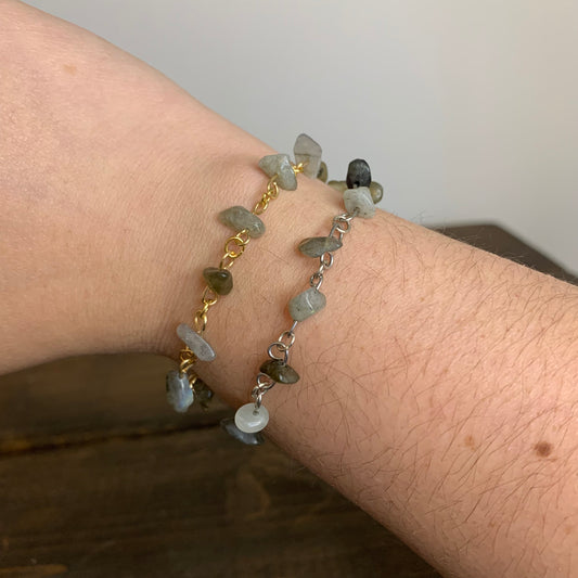 Labradorite Bracelet (Silver/Gold)